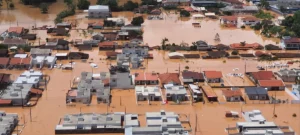 SC – Imagens aéreas mostram extensão de alagamentos na Grande Florianópolis após fortes chuvas